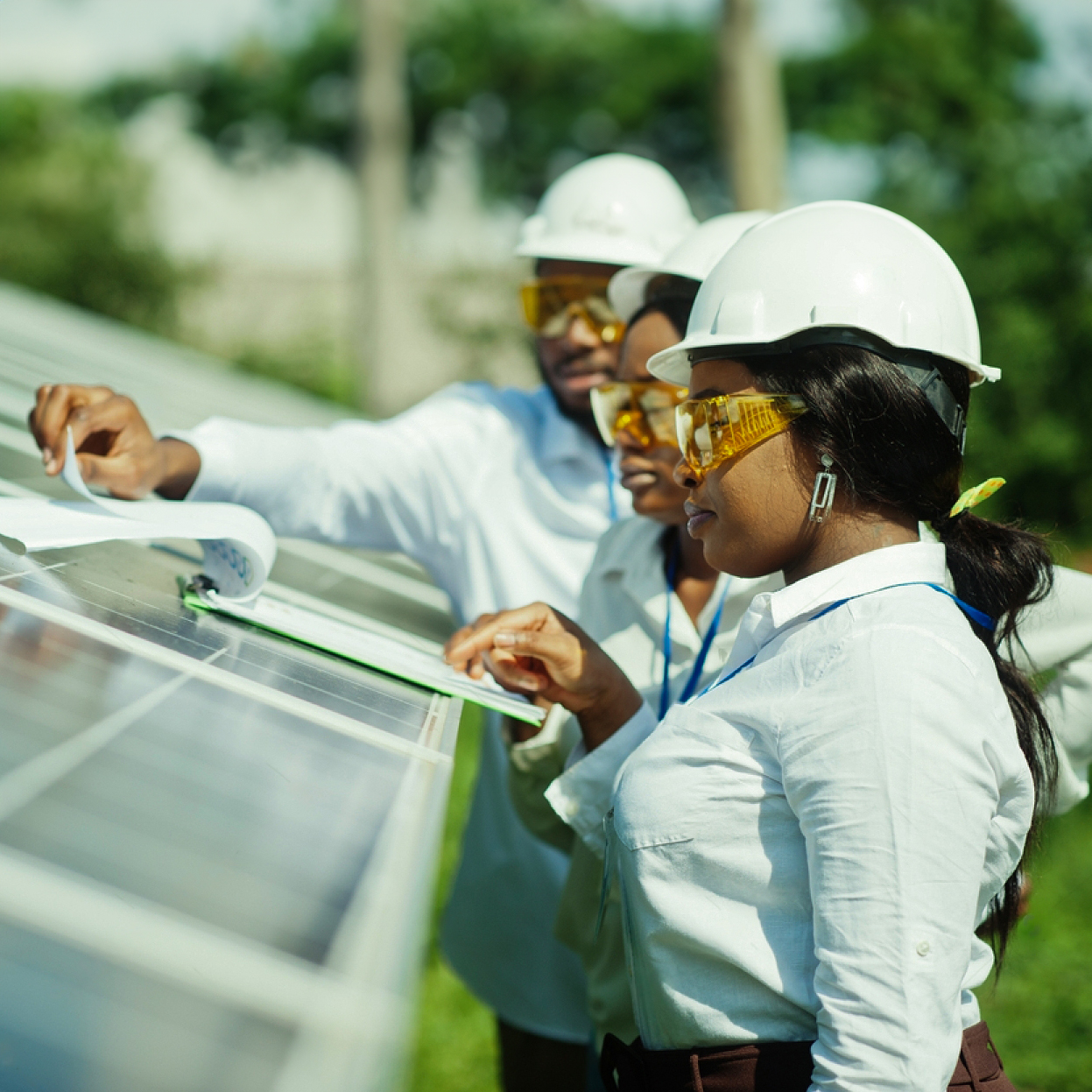 KGBS Technician Checks the Maintenance of the Solar Panels